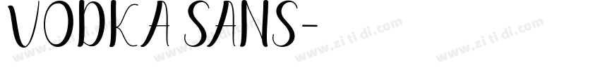 VODKA SANS字体转换